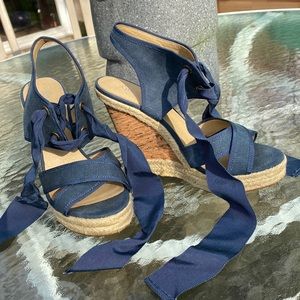 Blue Denim Espadrilles. Perfect for wearing with jeans!